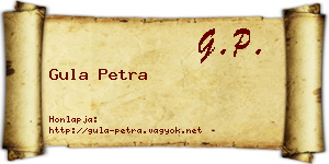 Gula Petra névjegykártya